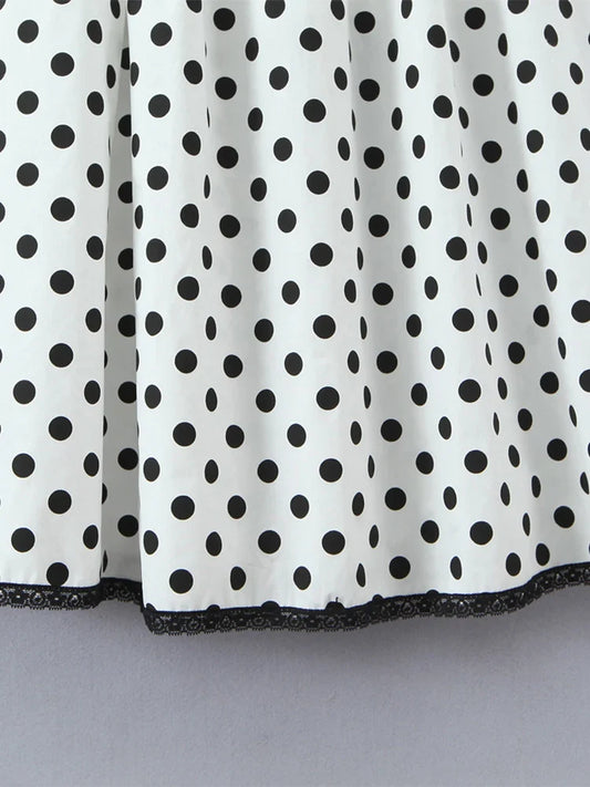 ENSLE POLKA DOT MIDI DRESS