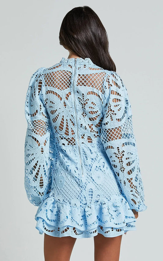 Vincy-Heaven Hue Mini Dress