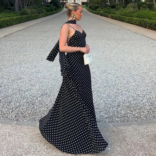 MARIA POLKA DOT MAXI DRESS