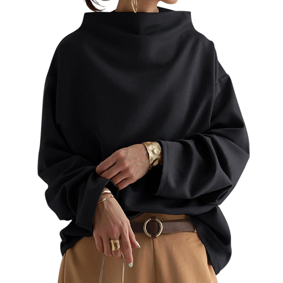 Margot – High-Neck Soft Knit Top
