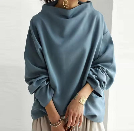 Elly High Neck Sweater Blue