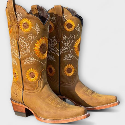 Sunbloom Style Western Boots Brown
