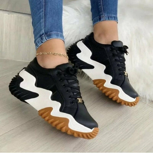 Breathable Platform Sneakers - Women