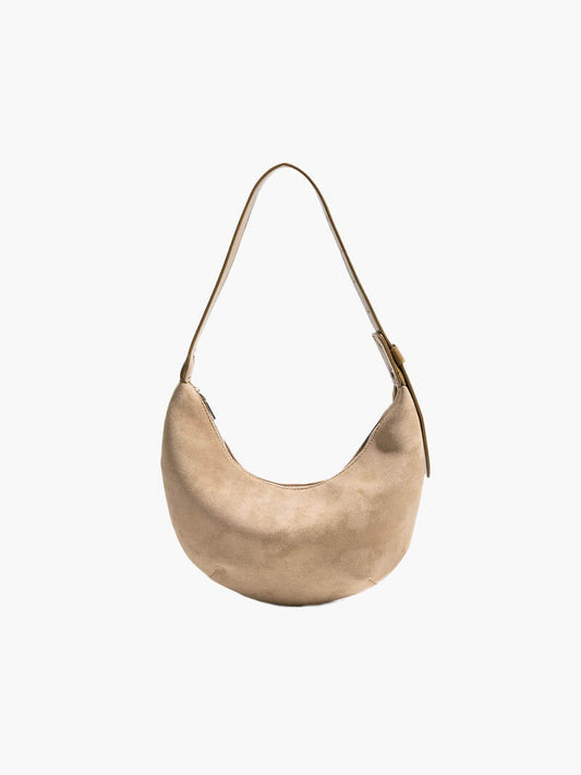 Lydia Halfmoon faux suede Bag Beige Regular