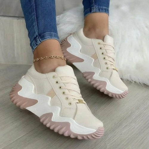 Breathable Platform Sneakers - Women