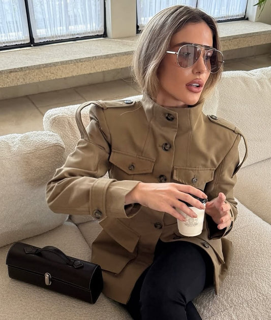 Florence | Structured Button-Up Cotton Jacket