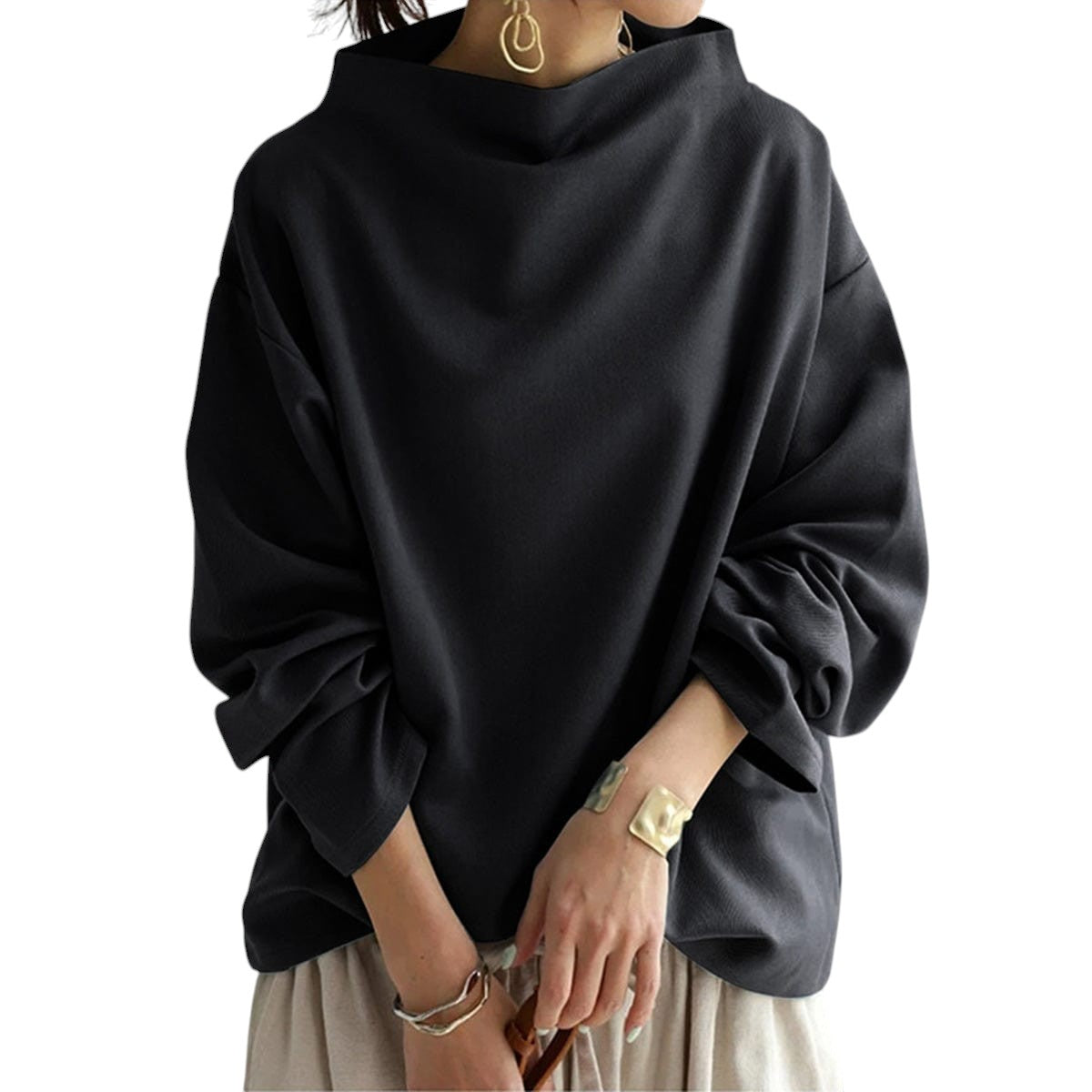 Margot – High-Neck Soft Knit Top