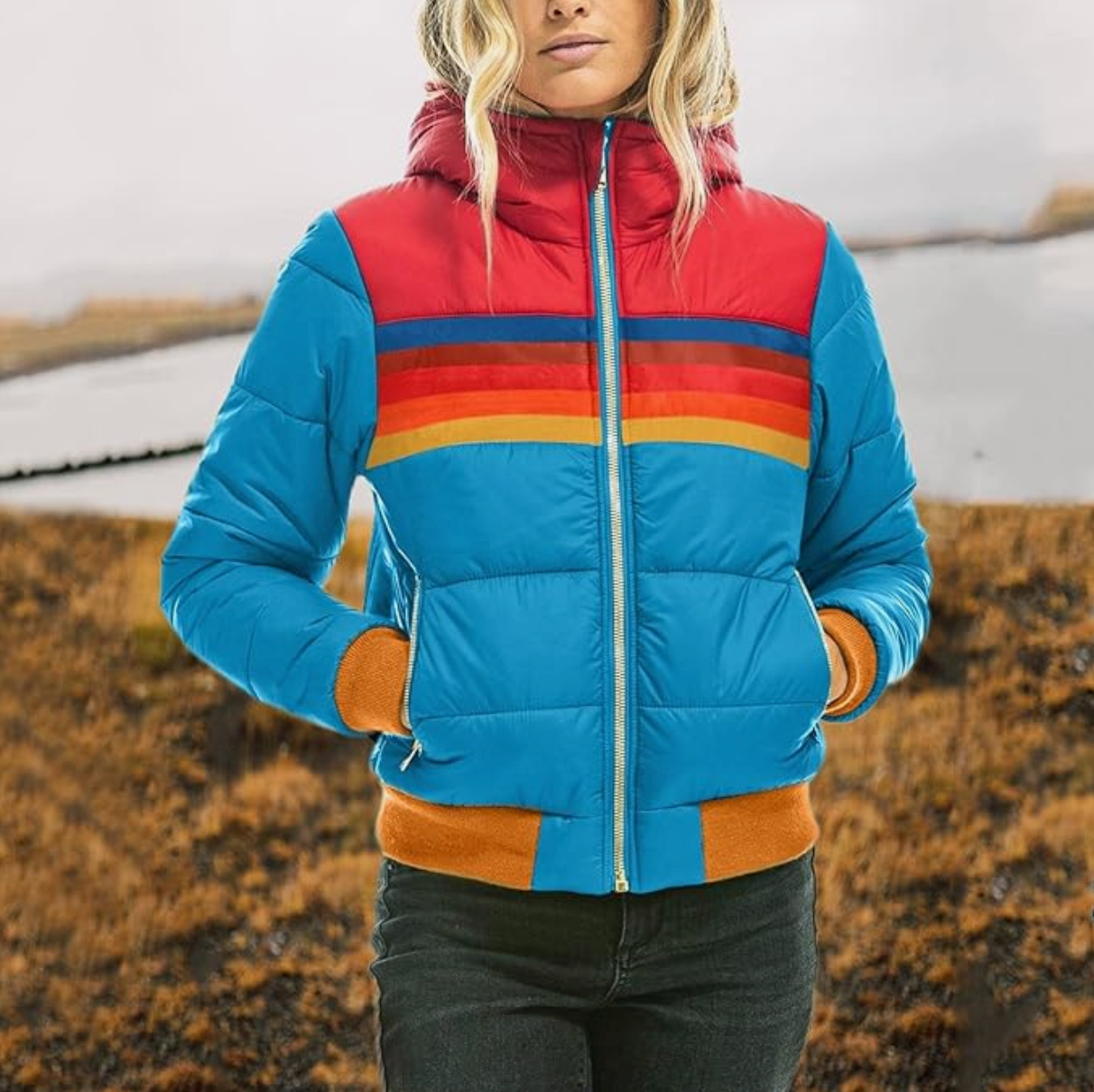Isabella™ Women's retro parka with faux fur hood
