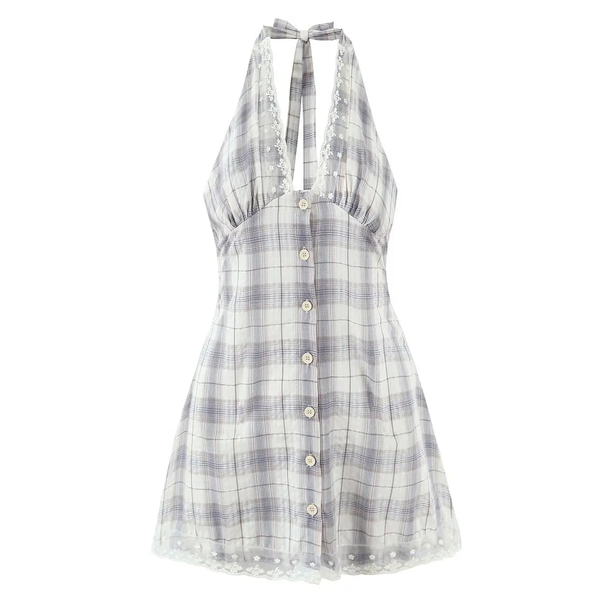 VIVIAN PLAID MINI DRESS