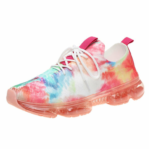 Fashion Mesh Cozy Running Sport Shoes Women Lace Up Sneakers Colorful