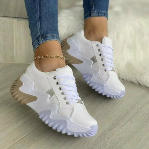 Breathable Platform Sneakers - Women