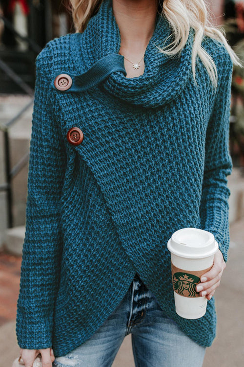 Luck Love OL Sweater Cardigan - 5 Colors Blue