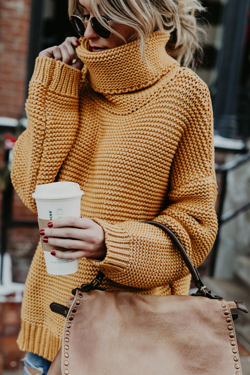 Suri Light High-Neck Sweater - 6 Colors Ginger