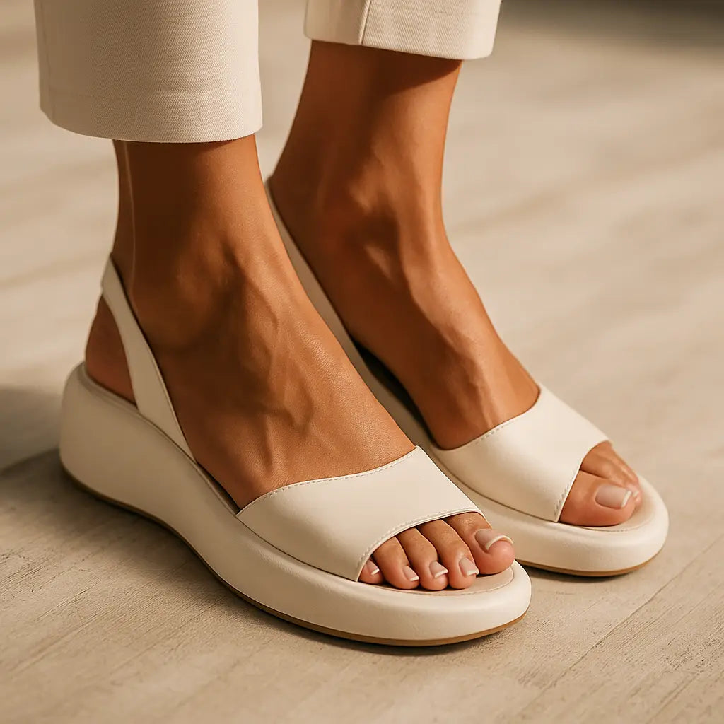 Slipresist — Cushioned Orthopedic Sandals With Soft Supportive Ergonomic Slip-Resistant Design White