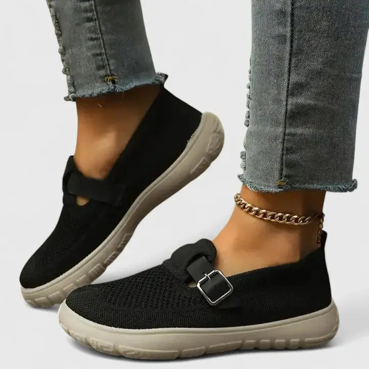 Archfit — Ergonomic Leather Loafers With Comfortable Black Slip-On Arch Support Design Black