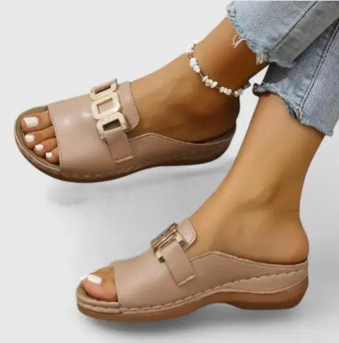 Orthonude — Synthetic Orthopedic Sandals With Comfortable Elegant Summer Design Nude
