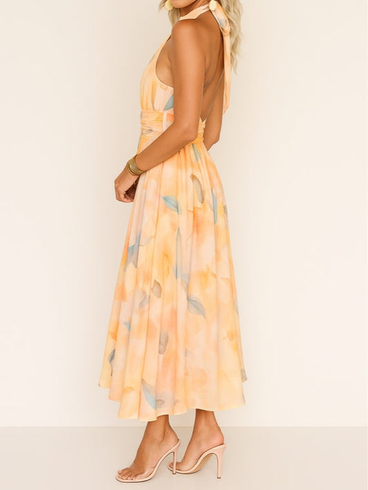 Halter Neck Dreamy Flowing Dress
