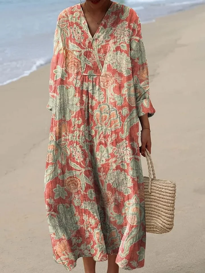 Vintage Abstract Art Print Dress