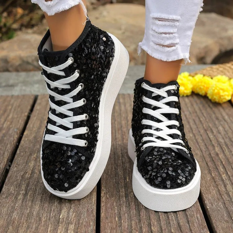 BlingStep Round Toe Sneakers