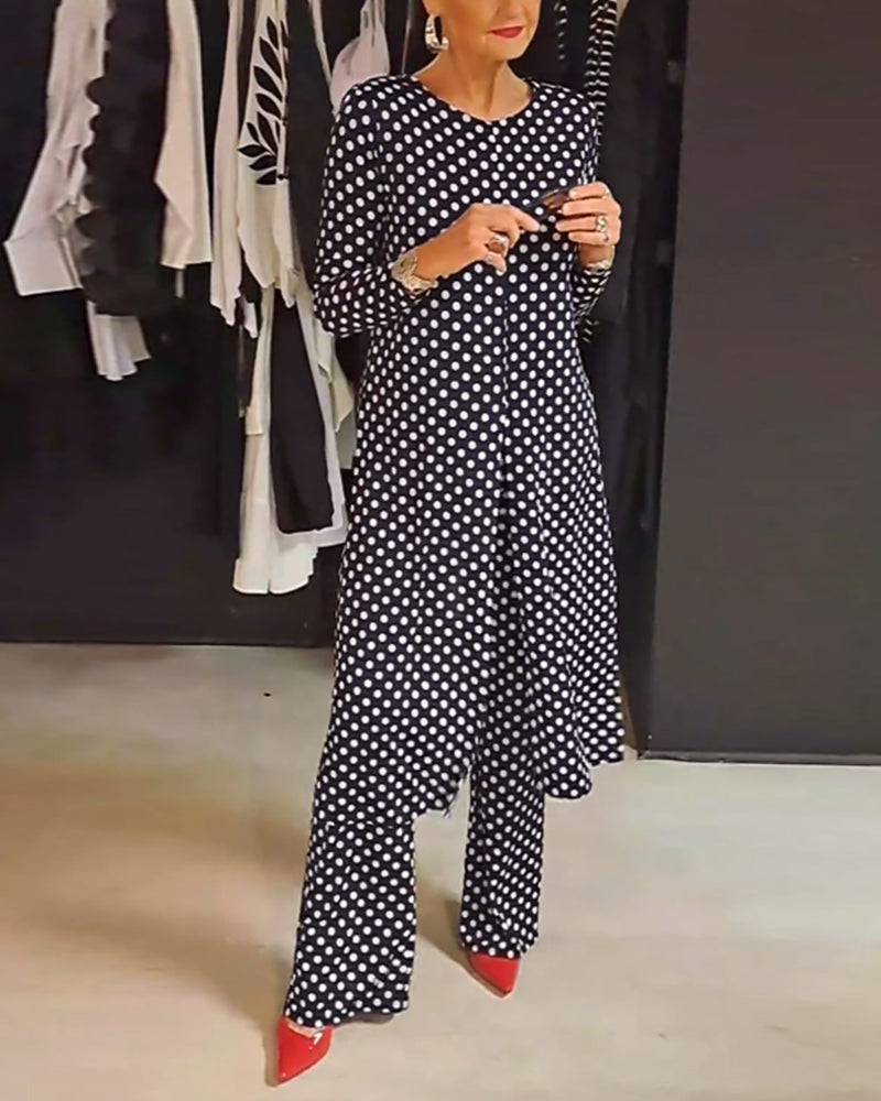 Polka™ | Dot Split Outfit Women’s Chic Set