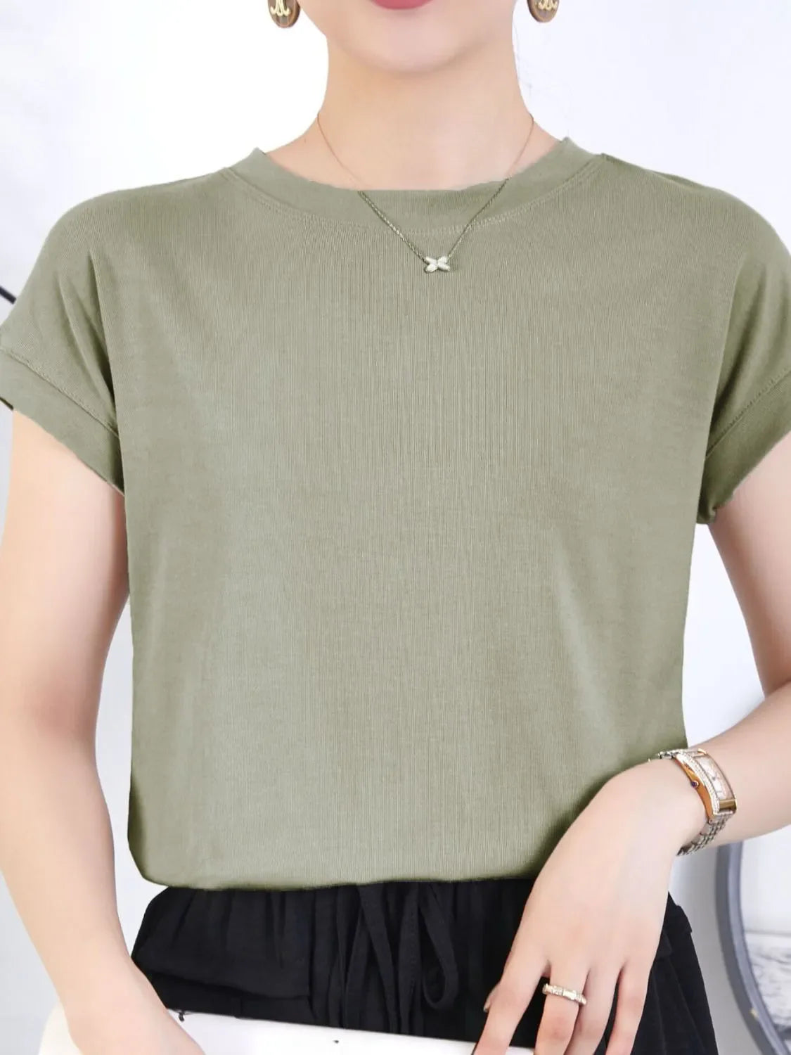 Round Neck Short Sleeve T-Shirt