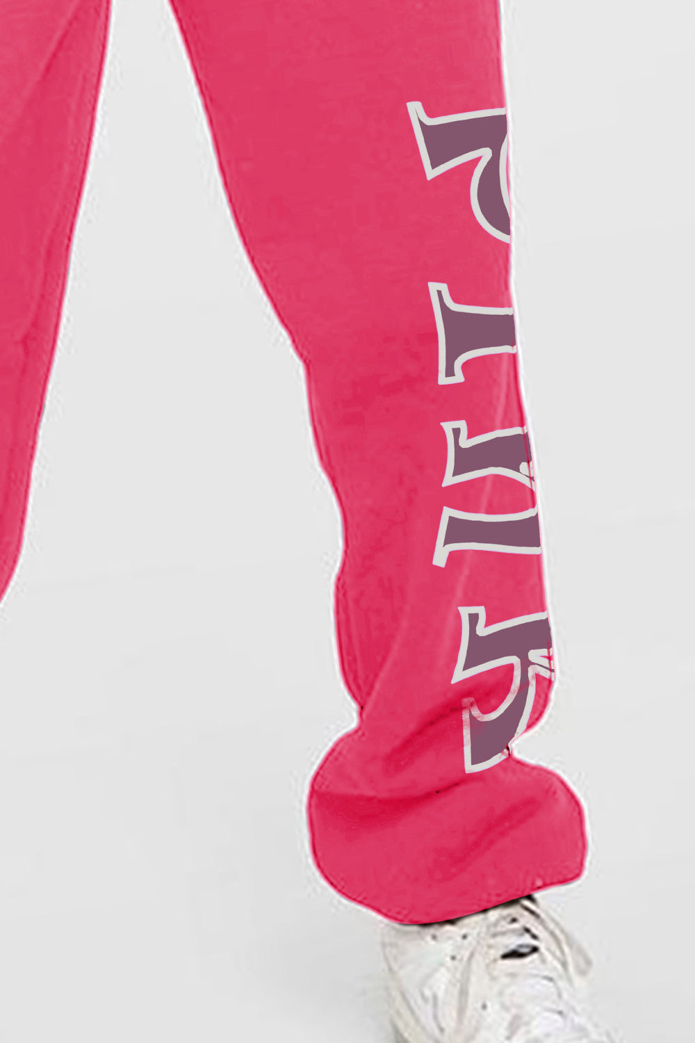 Simply Love Sweatpants – Pink Graphic, Full Size Fit