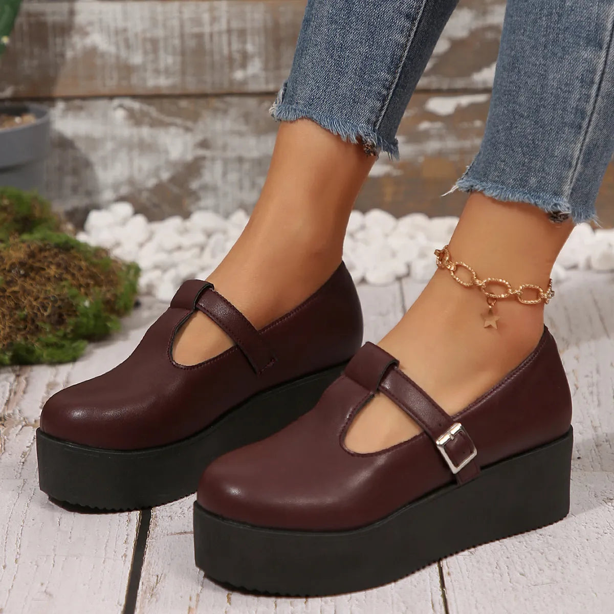Round Toe Chunky Platform Loafers for Women – Fun, Bold & Comfy Everyday Shoes