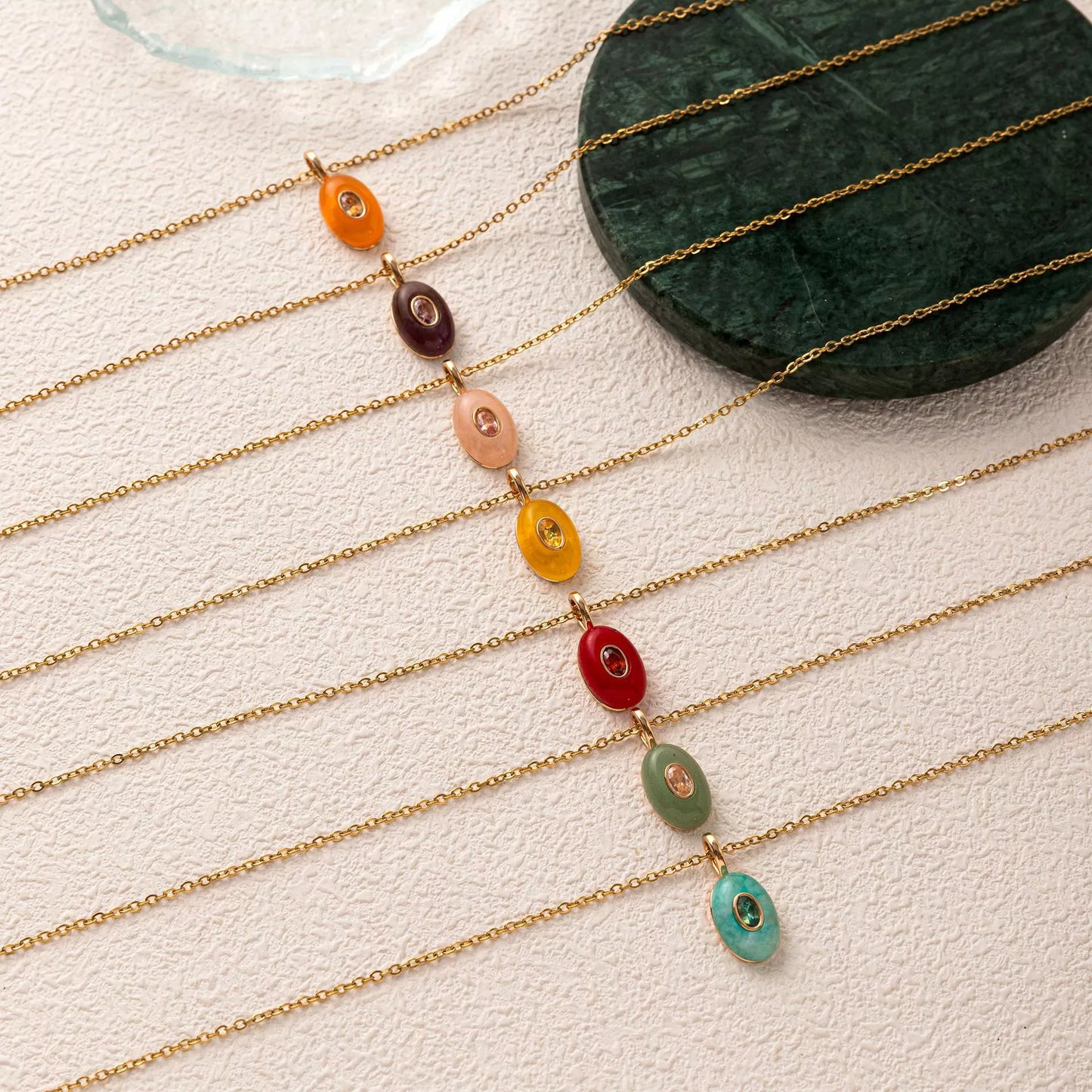 Natural Stone Pendant Necklace – Handmade Boho Jewelry for Women