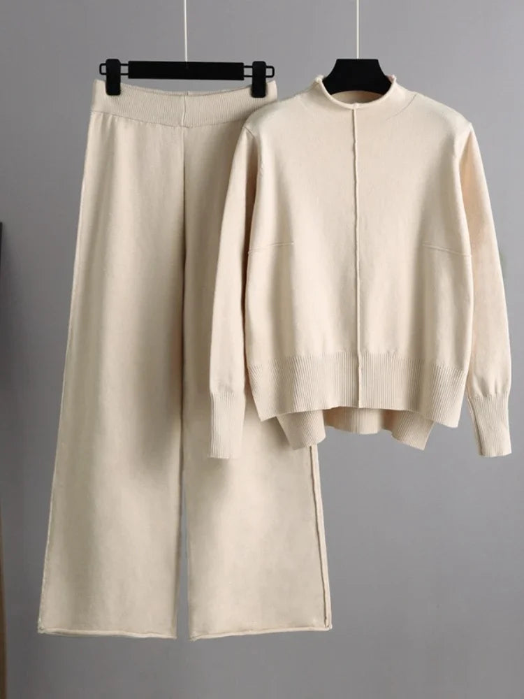 Caroline | Knitted Thick Warm Oversized Sweater Pants Set