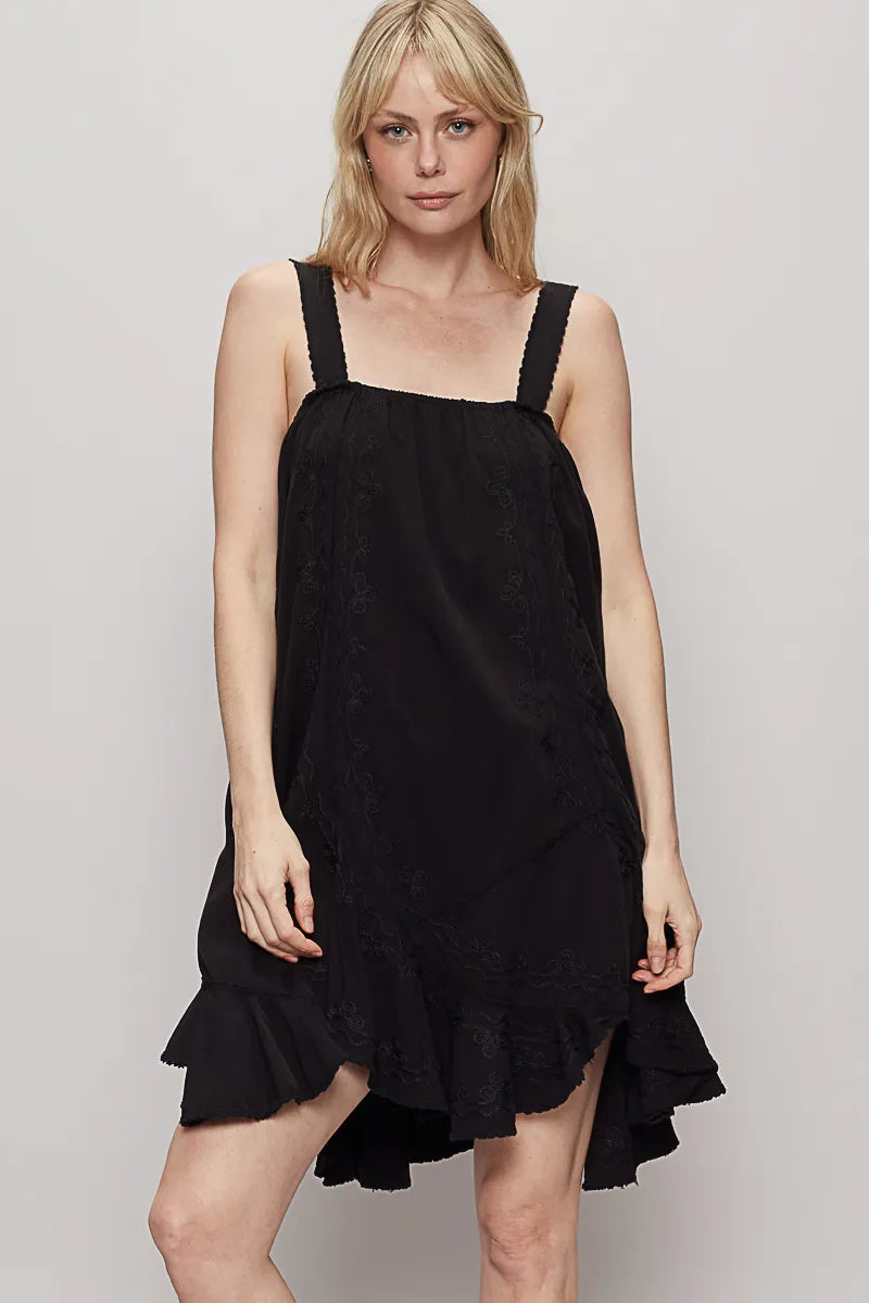 Blackout Ruffle Hem Dress