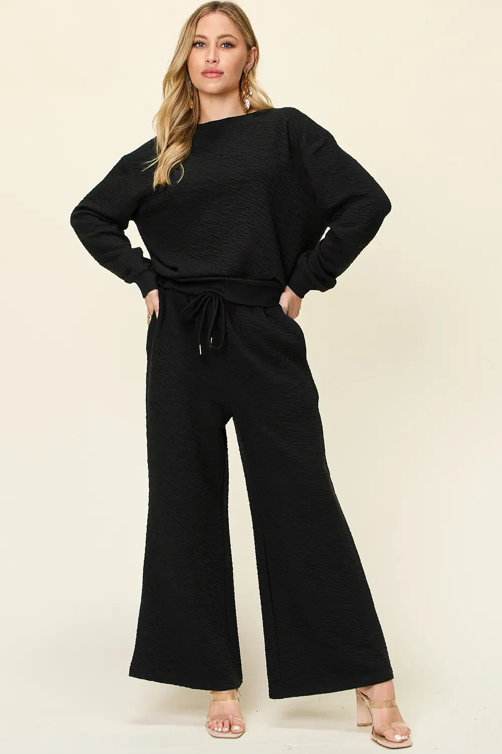 Glamourous and Comfy Top and Pants Set