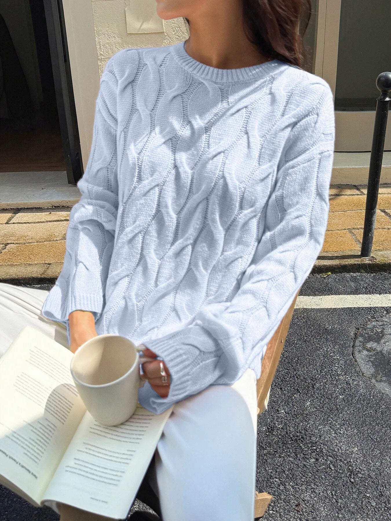 Cable Knit Sweater – Long Sleeve, Timeless Style