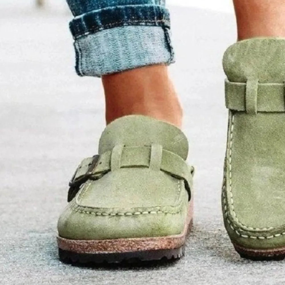 Buckle Loafers - Low Heel