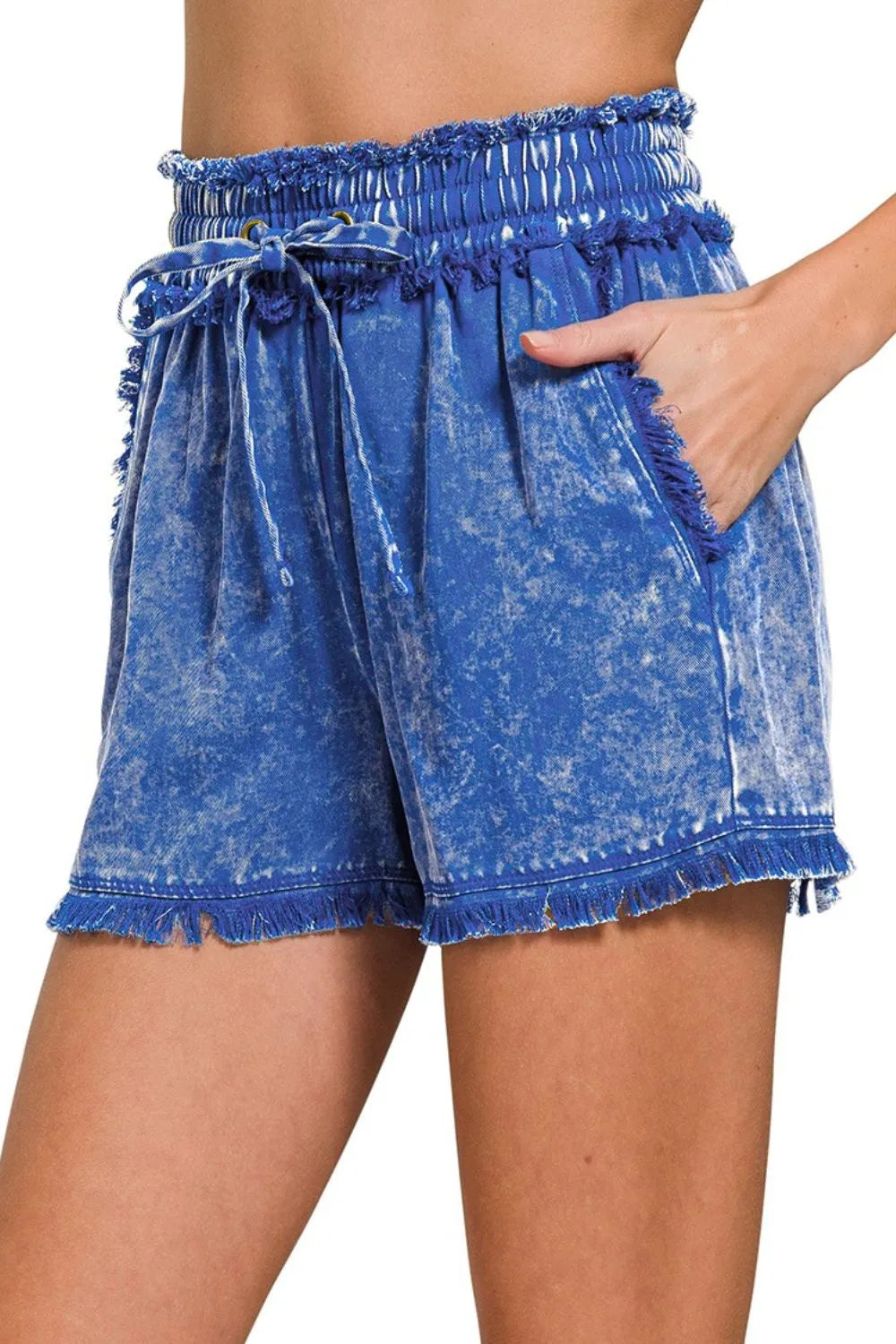 Blue Mineral Classic Cutoff Shorts