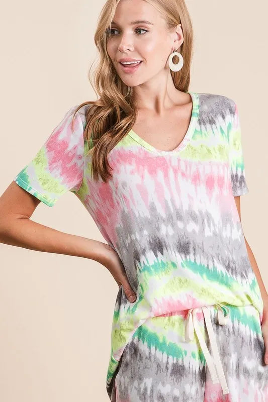 Color Splash Tie Dye Shorts