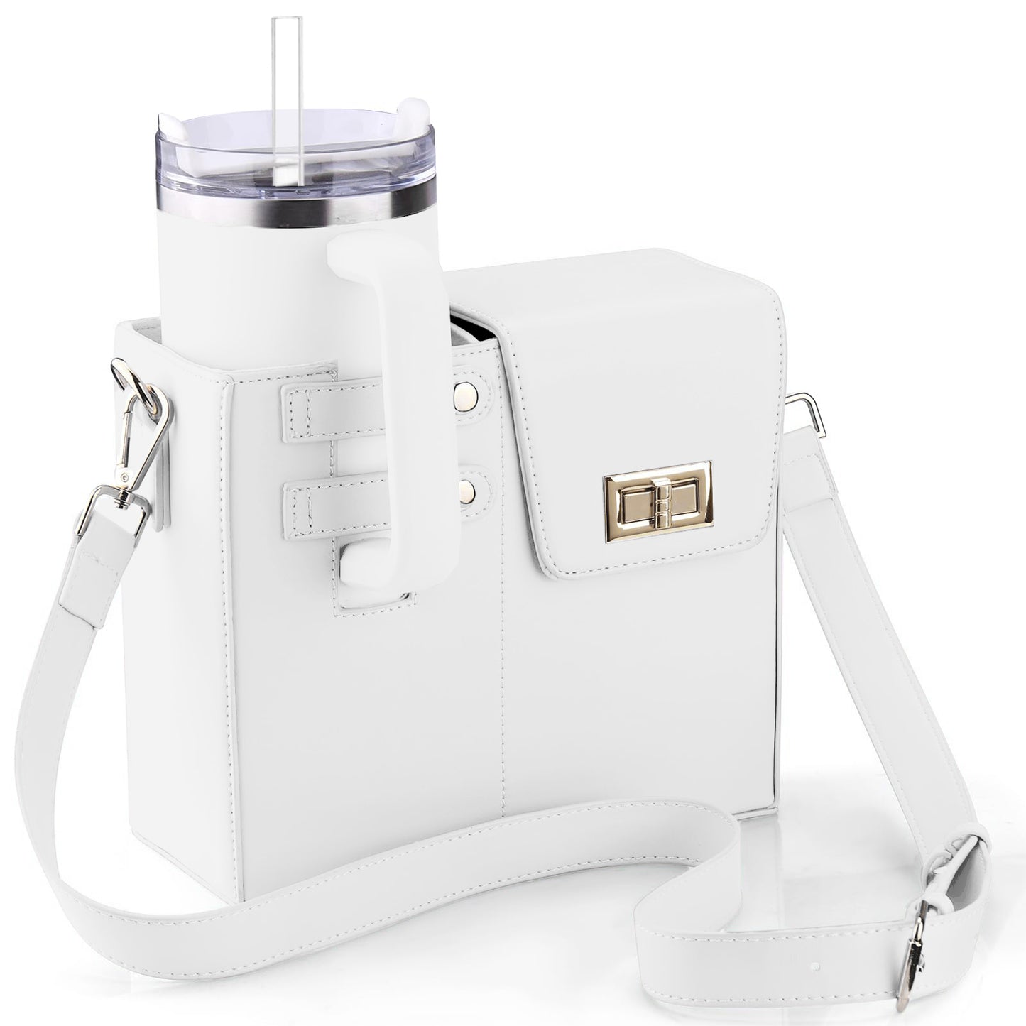 Crossbody Bag with Sports Water Bottle Holder for Women Purse