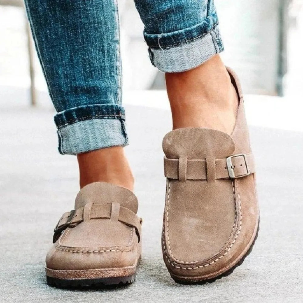 Buckle Loafers - Low Heel