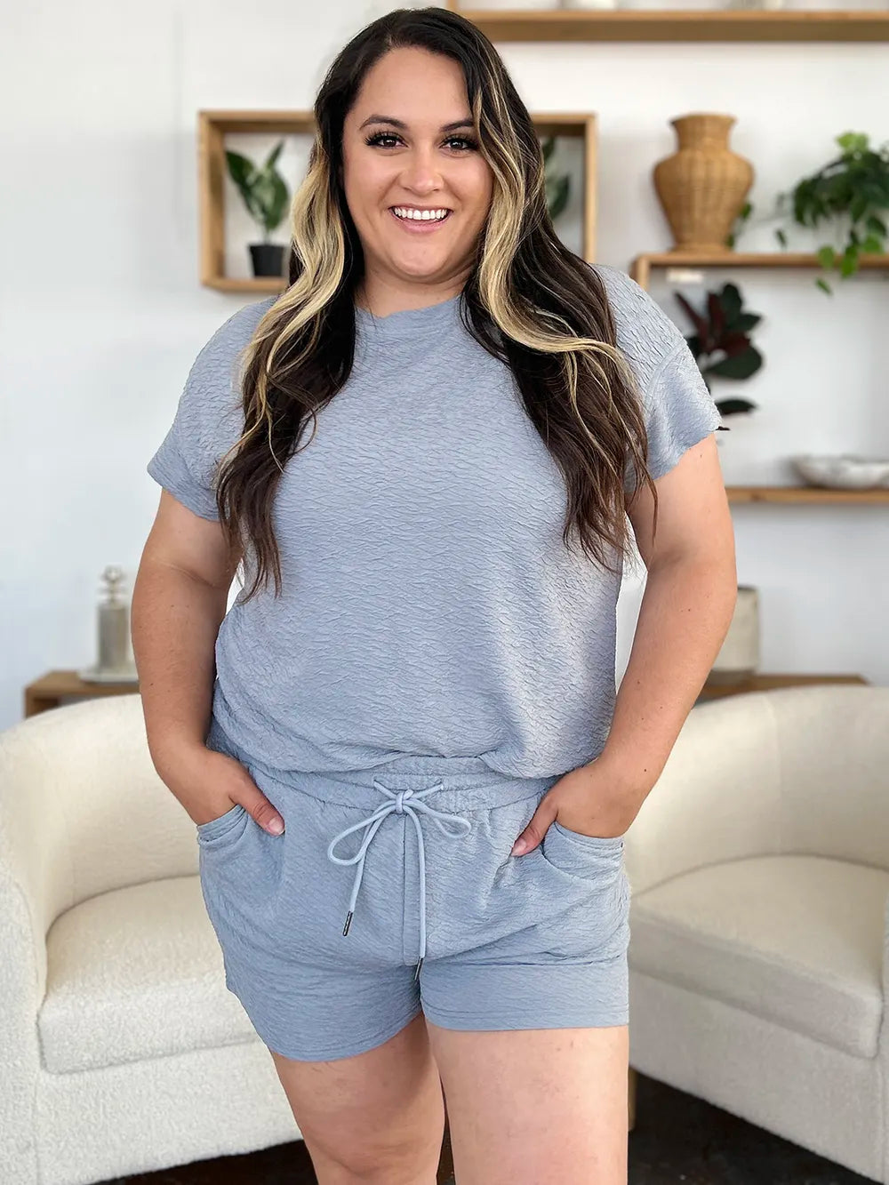 Simple & Comfy T-Shirt and Drawstring Shorts Set