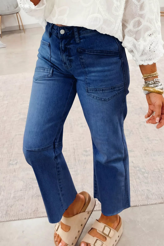 High Waist Straight Leg Jeans (Sizes 4–16)