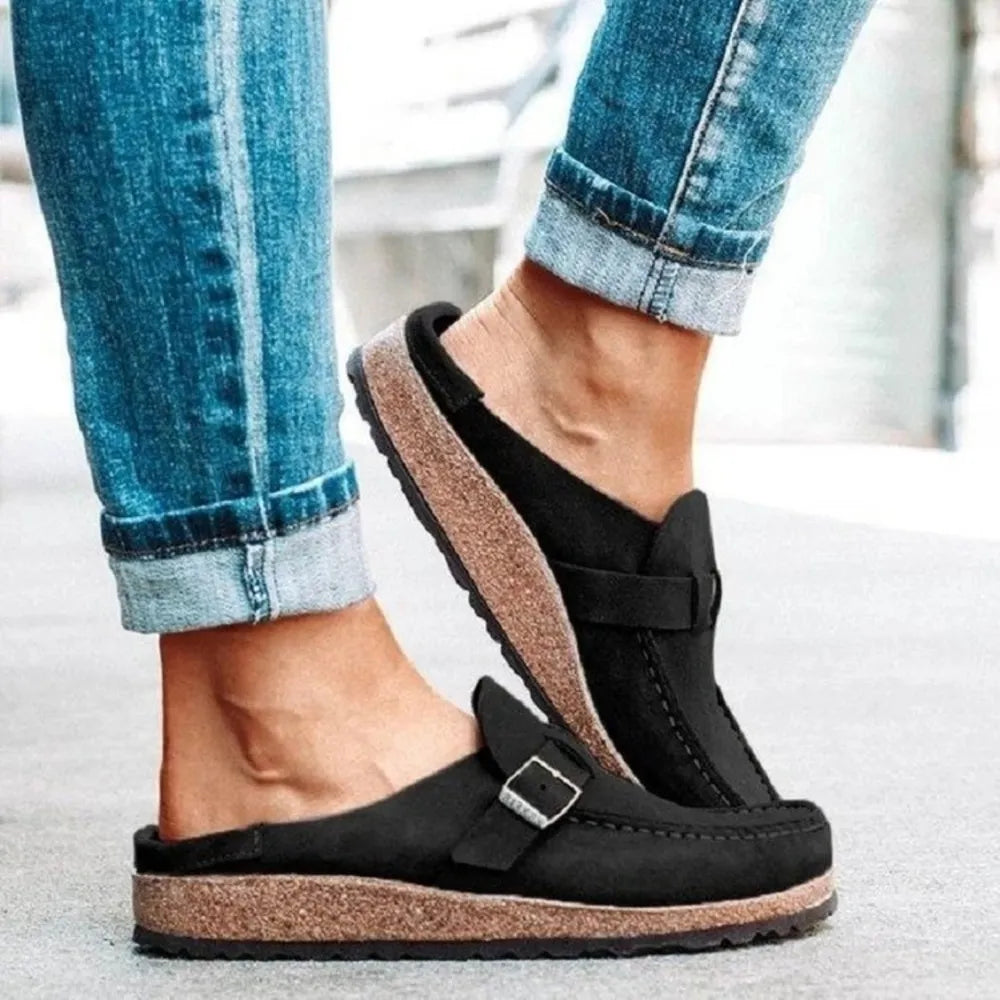 Buckle Loafers - Low Heel