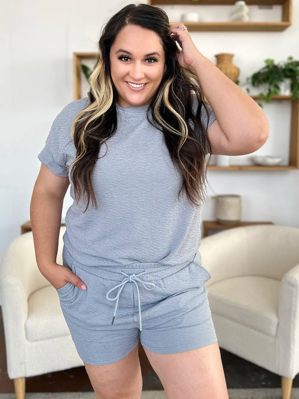 Simple & Comfy T-Shirt and Drawstring Shorts Set