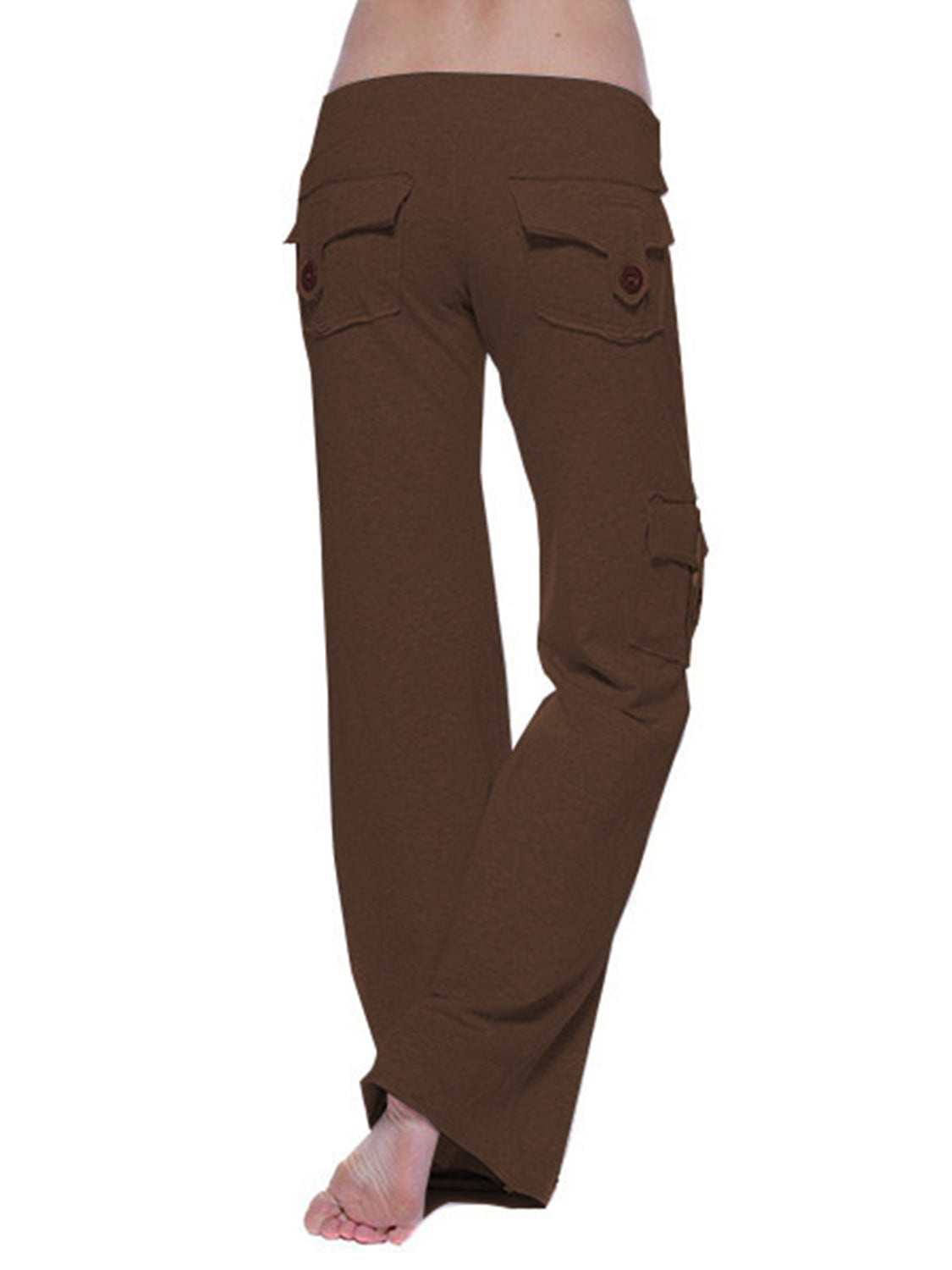 Mid Waist Pants Pockets