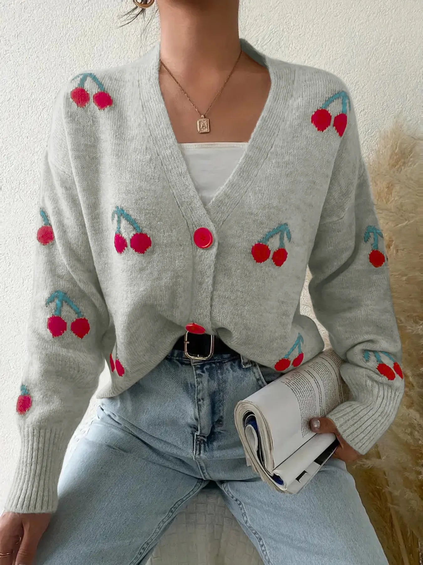 Sweet Cherry Snap Cardigan