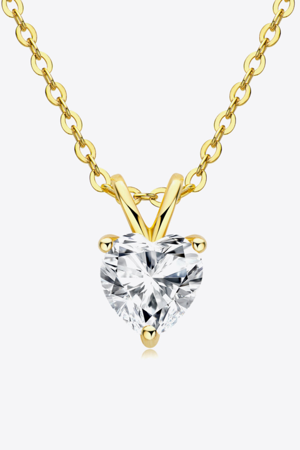 Heart-Shaped Moissanite Pendant Necklace – 1 Carat