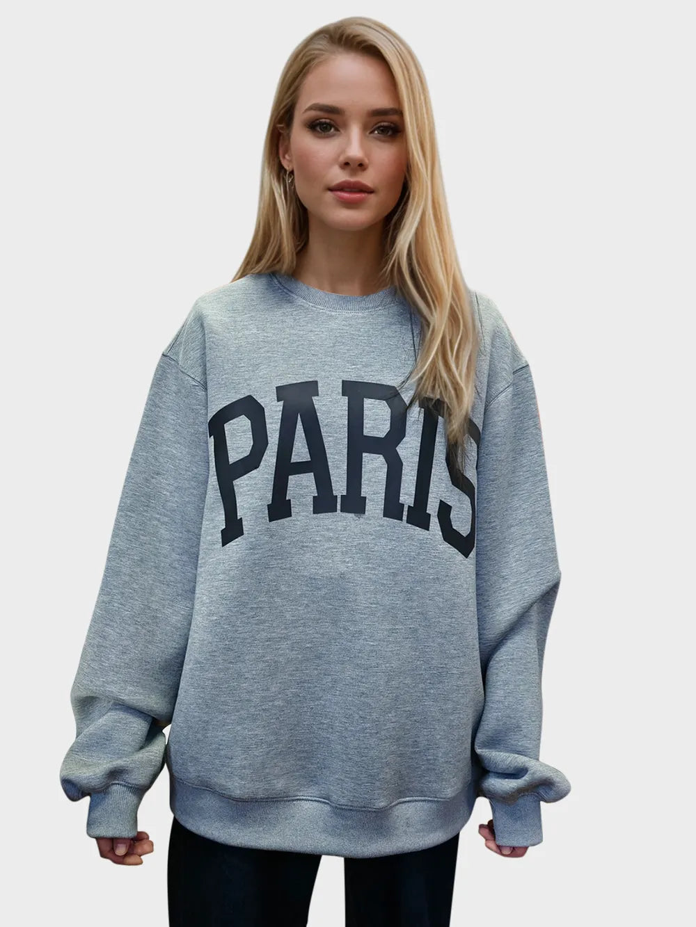 PARIS Long Sleeve Air Scuba Sweatshirt – Women’s Trendy Round Neck Pullover