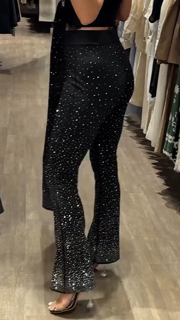 Ladies' Hot Diamond Sparkling Casual Pants