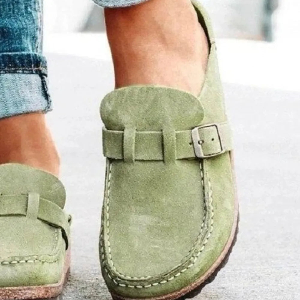 Buckle Loafers - Low Heel