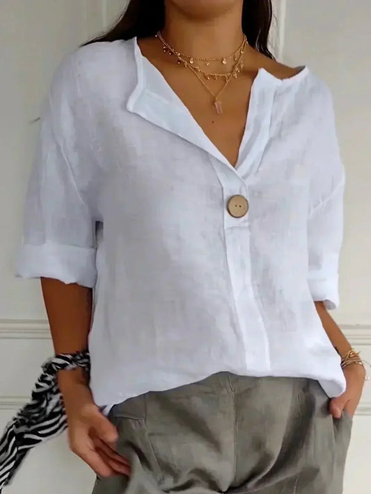 Jessa™ | Relaxed V-Neck Blouse