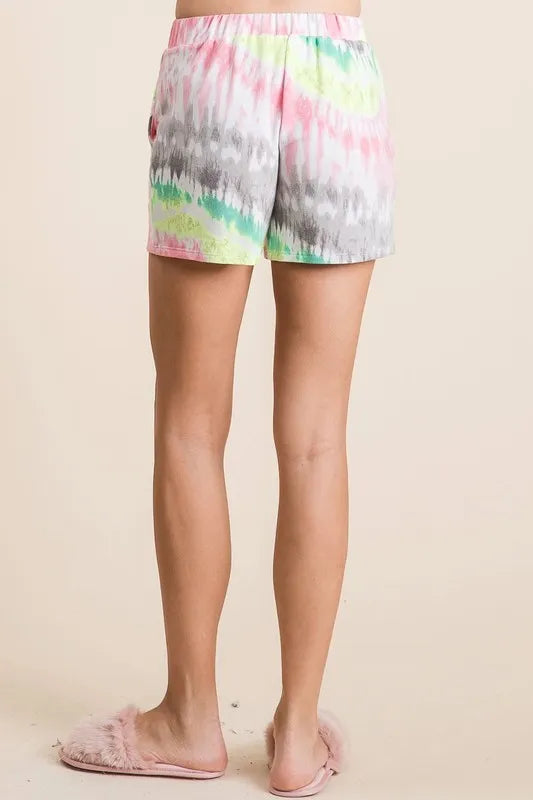Color Splash Tie Dye Shorts