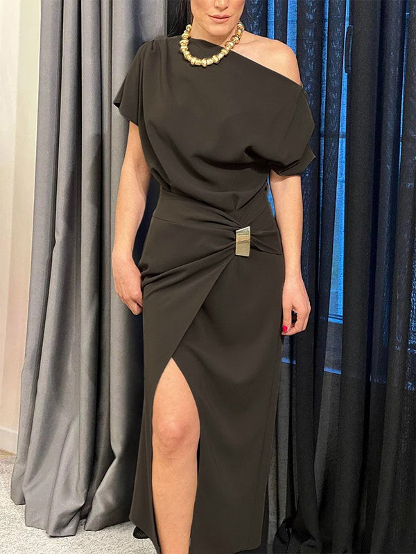 Daisy- One-Shoulder Maxi Dress